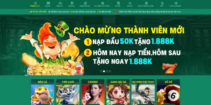 Truy cập website đăng ký Cwin